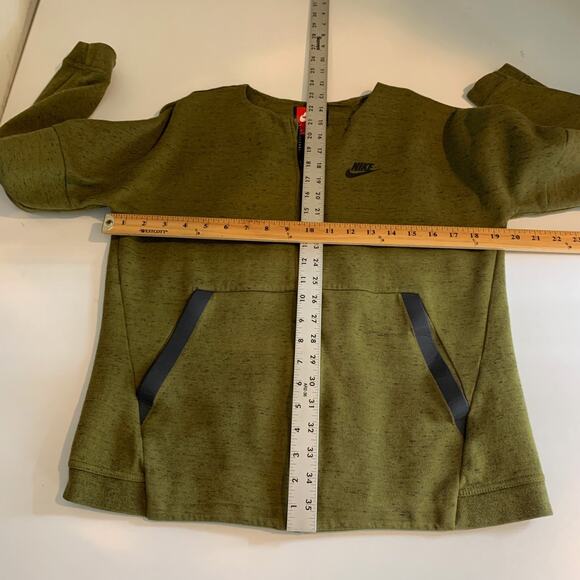 Nike Jacket Womens S Small Moss Black Tech Fleece Dropped Shoulders Full Zip - Picture 7 of 13